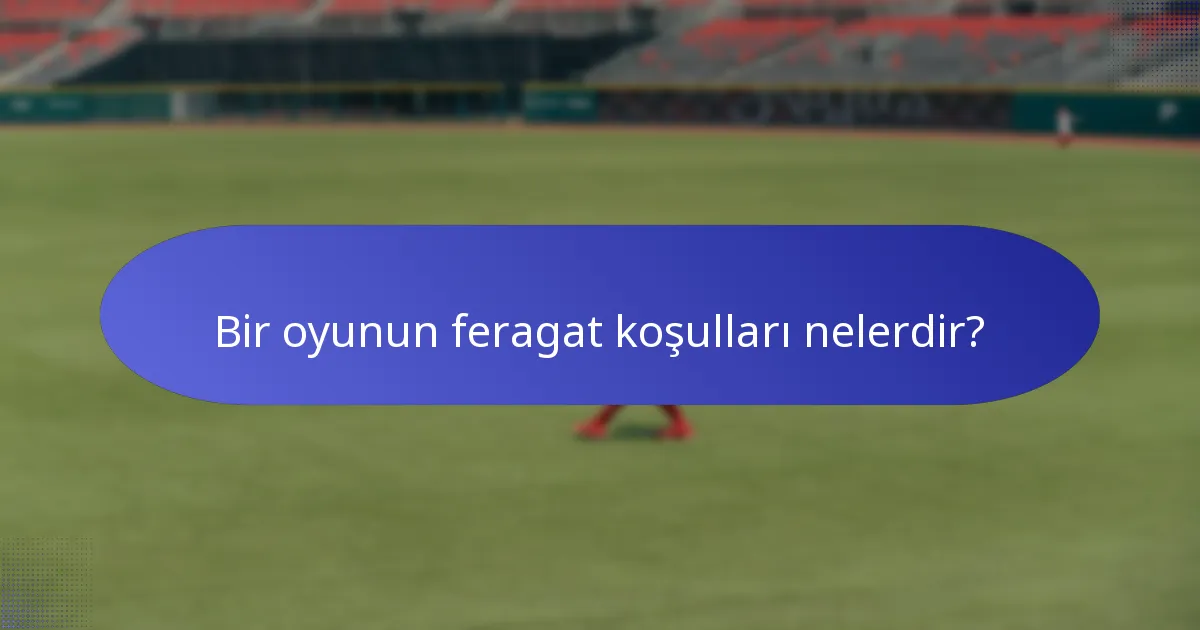 Bir oyunun feragat koşulları nelerdir?