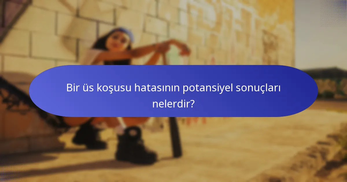 Bir üs koşusu hatasının potansiyel sonuçları nelerdir?