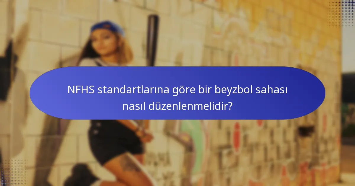 NFHS standartlarına göre bir beyzbol sahası nasıl düzenlenmelidir?